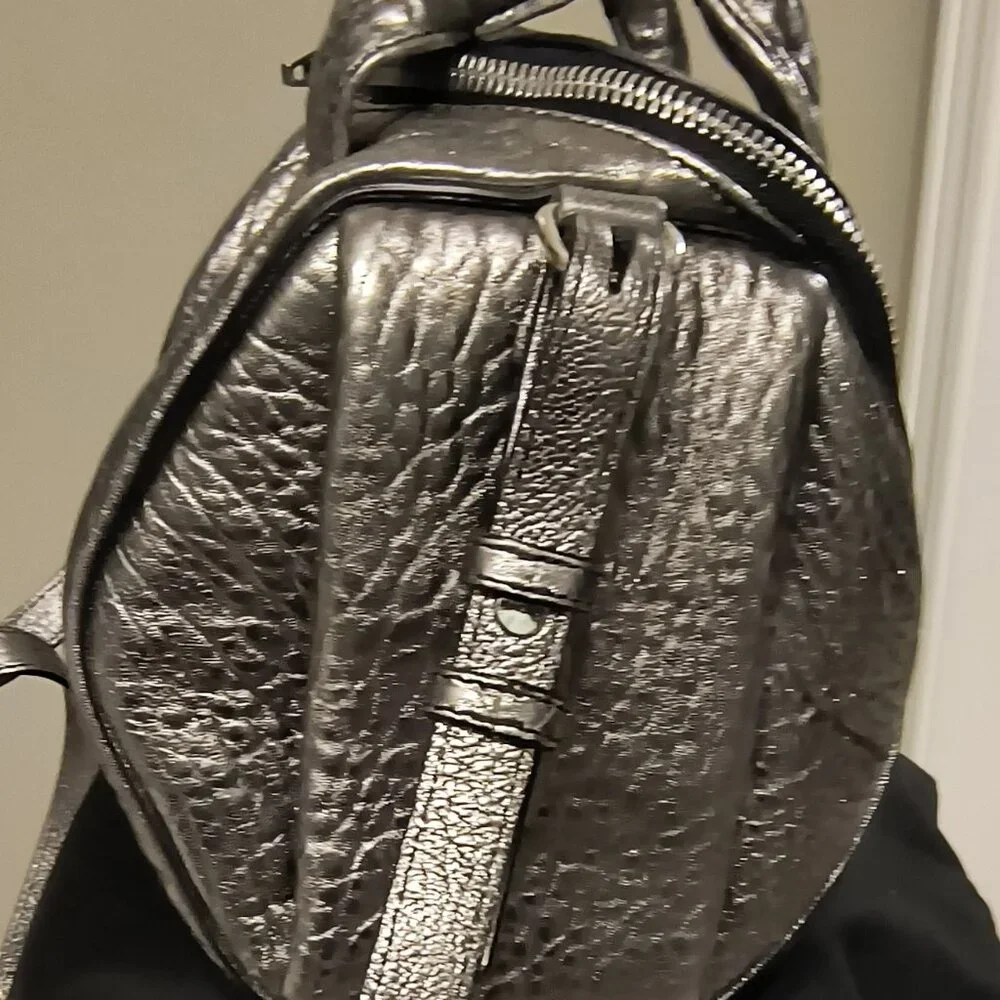 Authentic Alexander Wang Rocco Duffel Silver with Silver Hardware - Picture 6 of 7